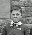 Ted in the Ringstead School photograph (about 1900).