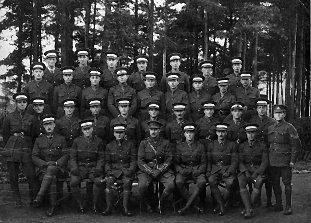 Henry with other Officer Cadets. He is second from left on back row.