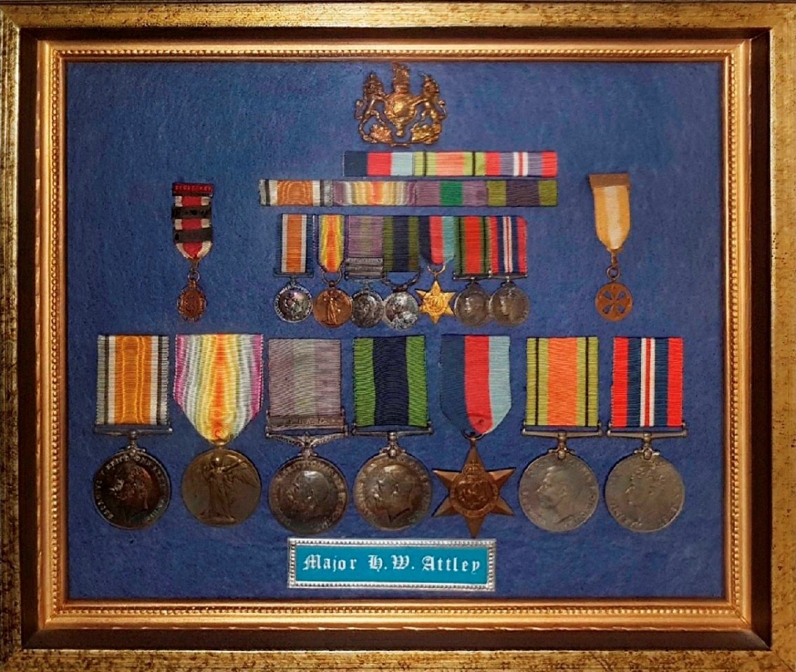 A display of Henry William Attley’s Medals