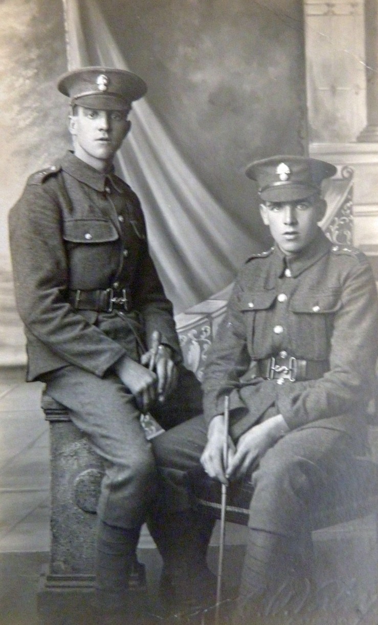 Ted (left) and Samuel in their Royal Fusiliers uniform