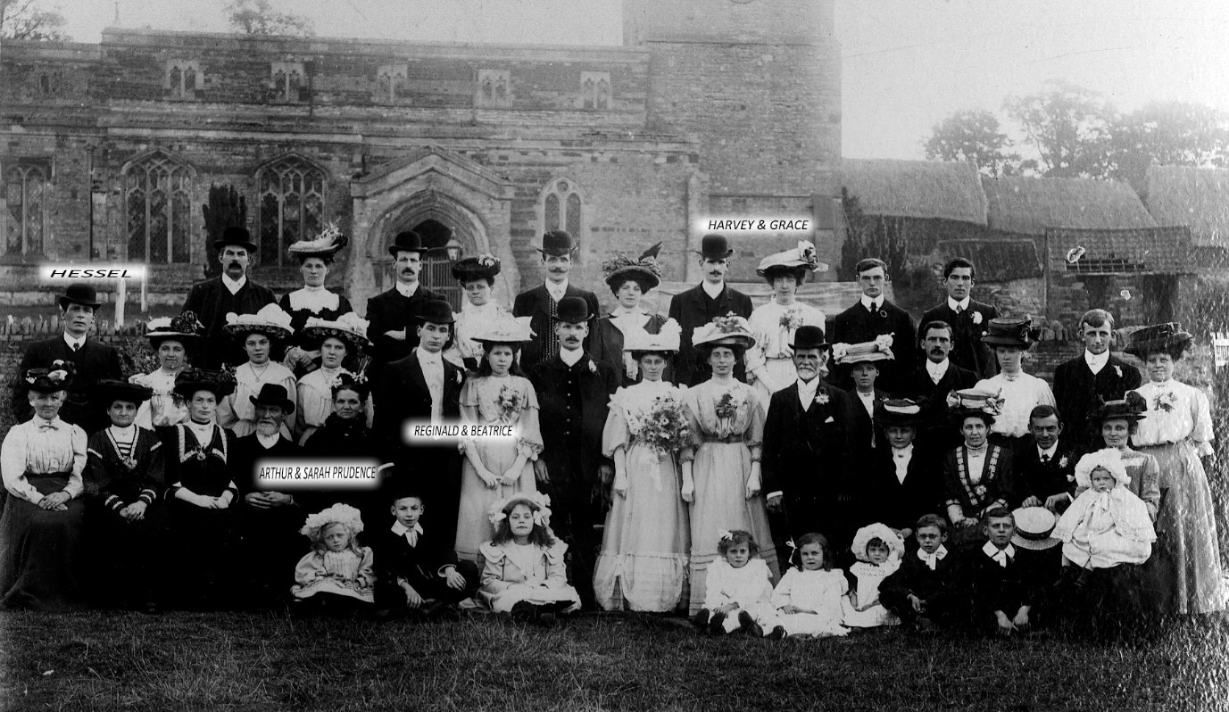 The Ruff Family outside Ringstead Church (c1912)