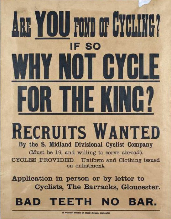 Recruiting Poster for another area ©IWM PST4893 Bad teeth were a huge problem with more sugar being used and no National Health Service