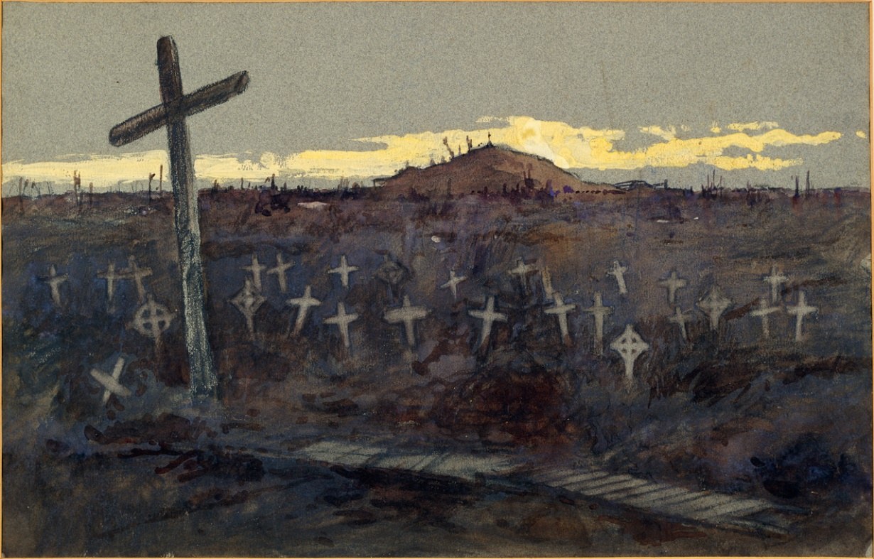 The Battle of Polygon Wood (painted 1918) by George Edmund Butler