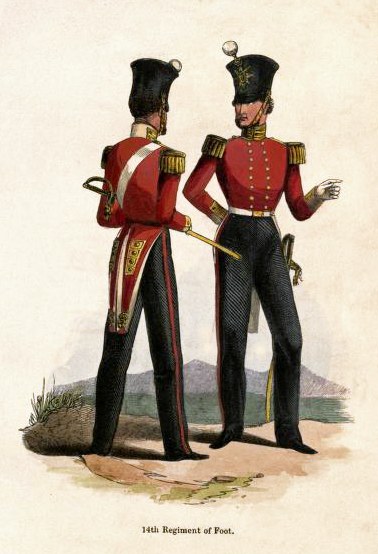 From “Historical Record of the Fourteenth of the Buckinghamshire Regiment of Foot” (London 1845)