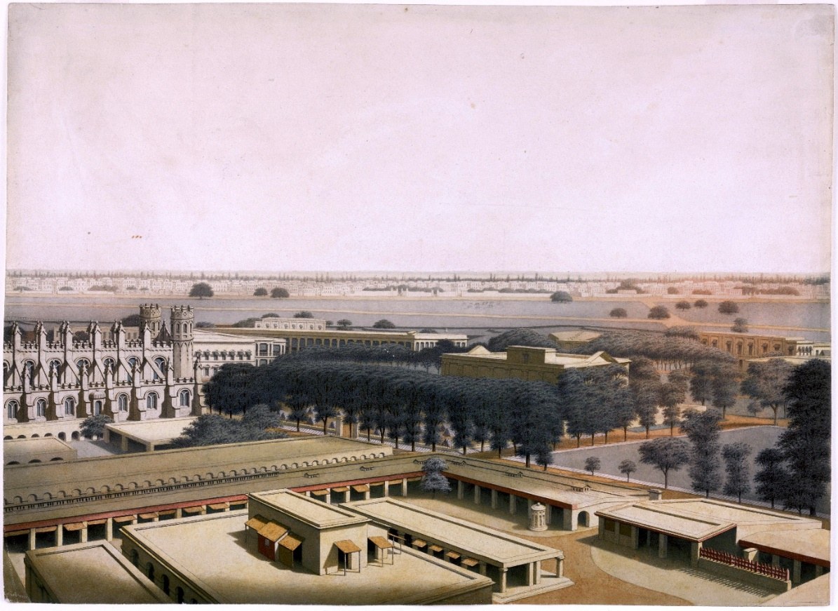A watercolour of the interior of Fort William in Calcutta in 1828 (It covered some 70 hectares) By William Wood (Wikipedia Commons)
