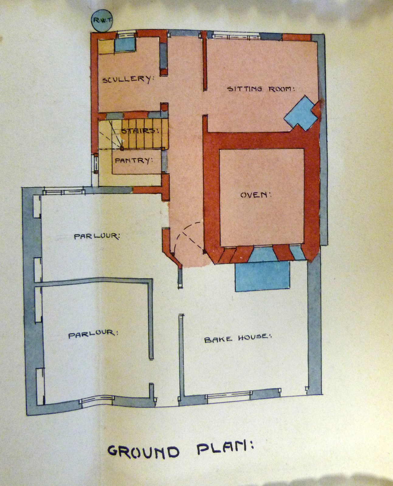Drawings of Bakehouse before alterations Talbot, Brown and Fisher October 29th 1901 (NRO. TBF 221) With the kind permission of Northampton Record Office