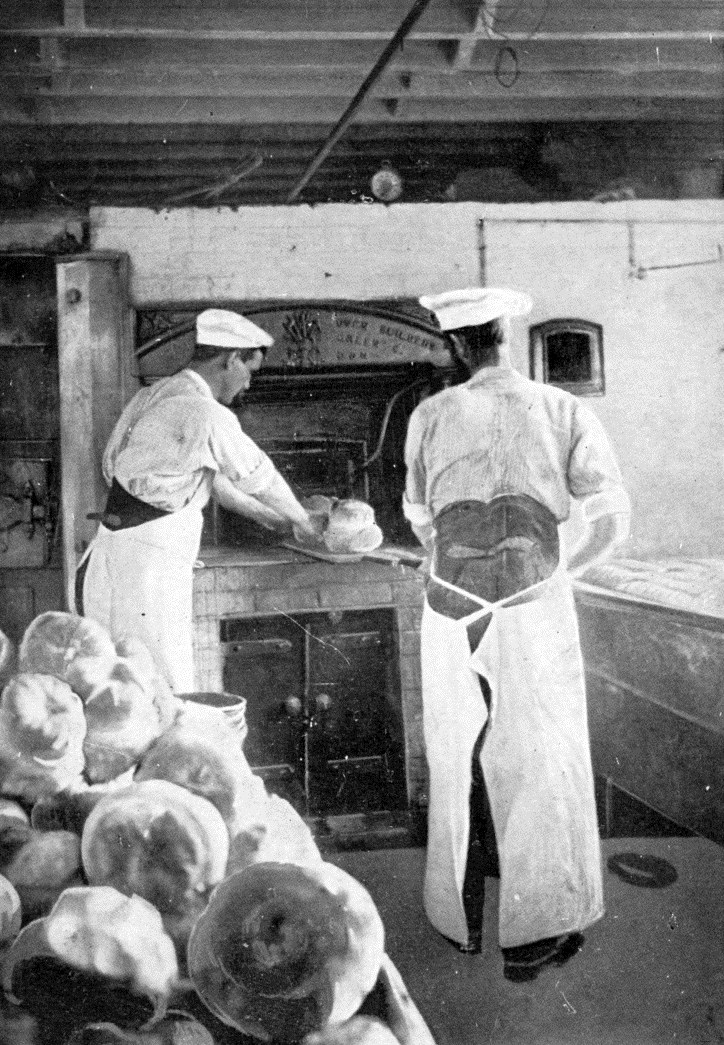 A Baker’s Oven This picture is from 1920s but would have changed little from nineteenth century [From Work and Workers, Shown to the Children by Arthur O. Cook]