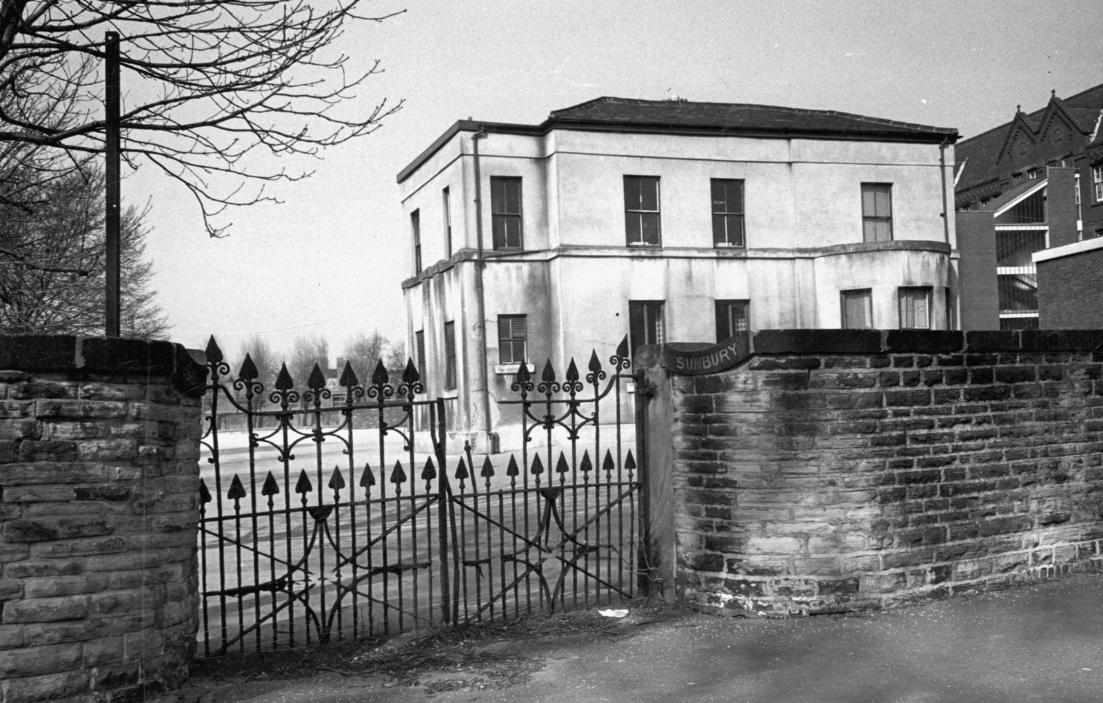 ‘Sunbury’ or ‘Vermont House’ in Victoria Park, Rusholme (Taken in the 1970s and looking in a rather sad state)