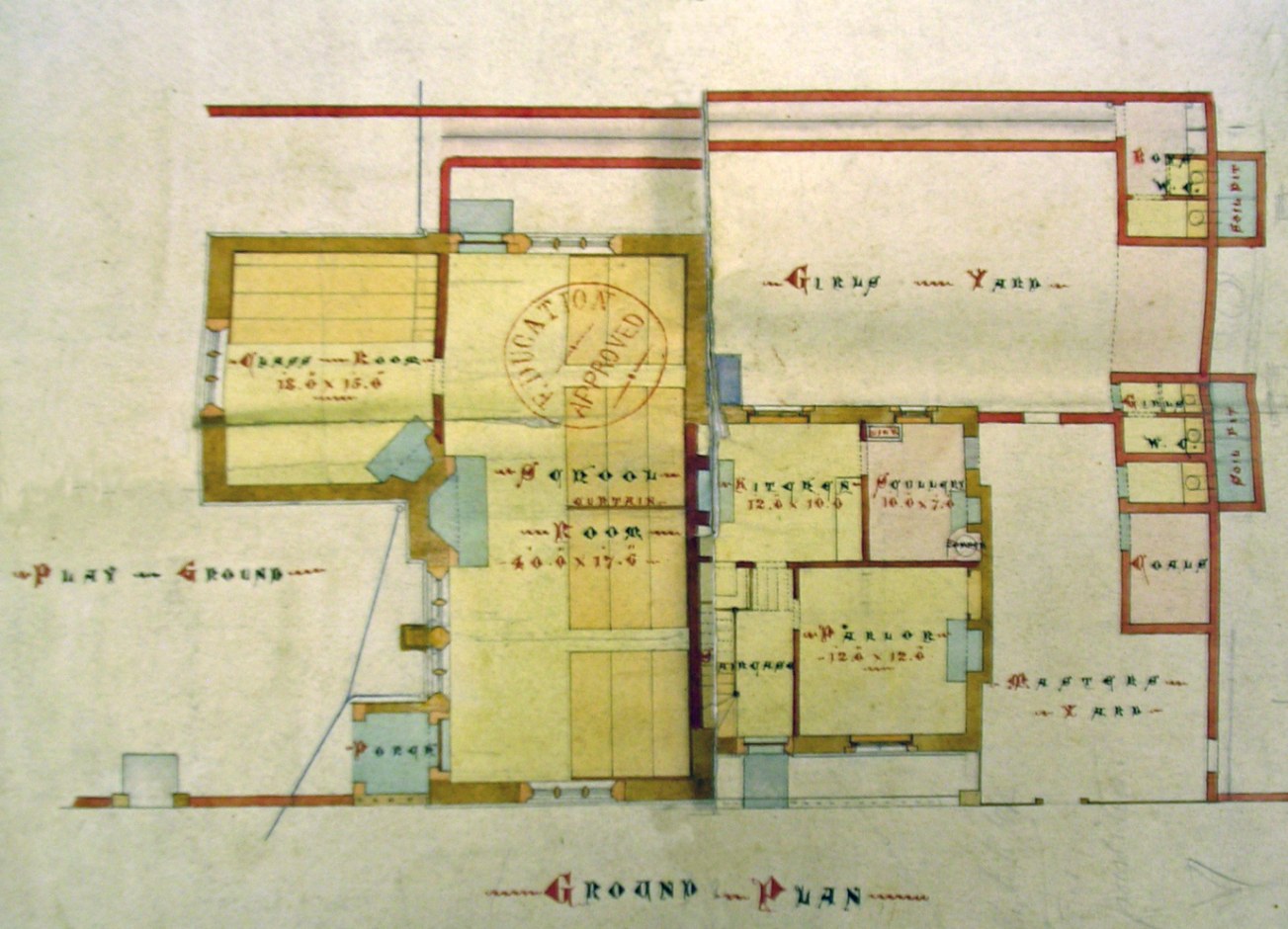 Plans of Ringstead School 1865 (SBD61) With the kind permission of Northampton Record Office